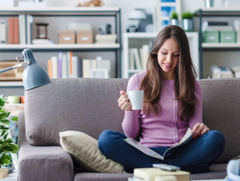 Young woman reading